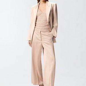 Business-Outfit Elastischer Blazer mit Schnürgürtel
